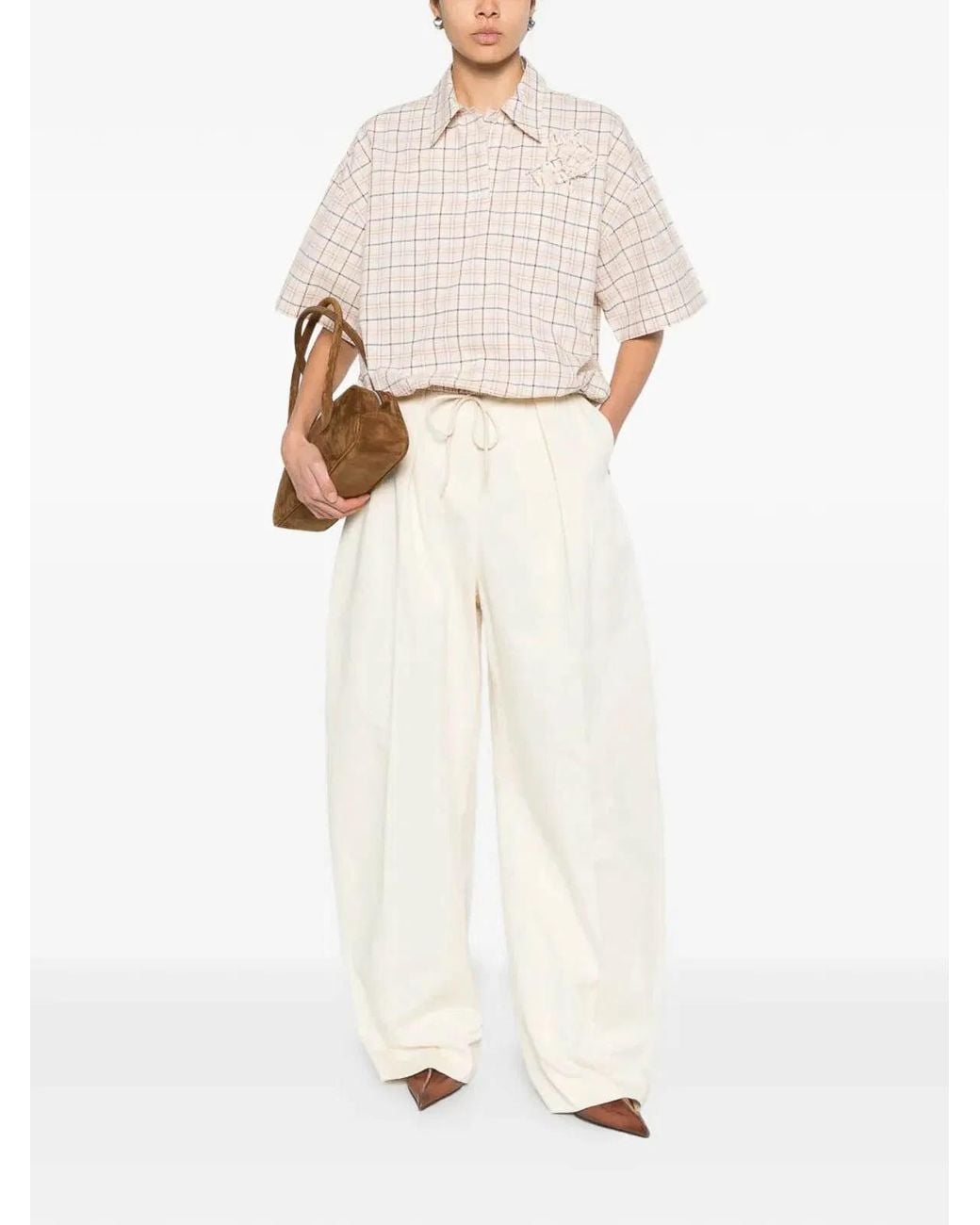 Prada White Cropped Shirt