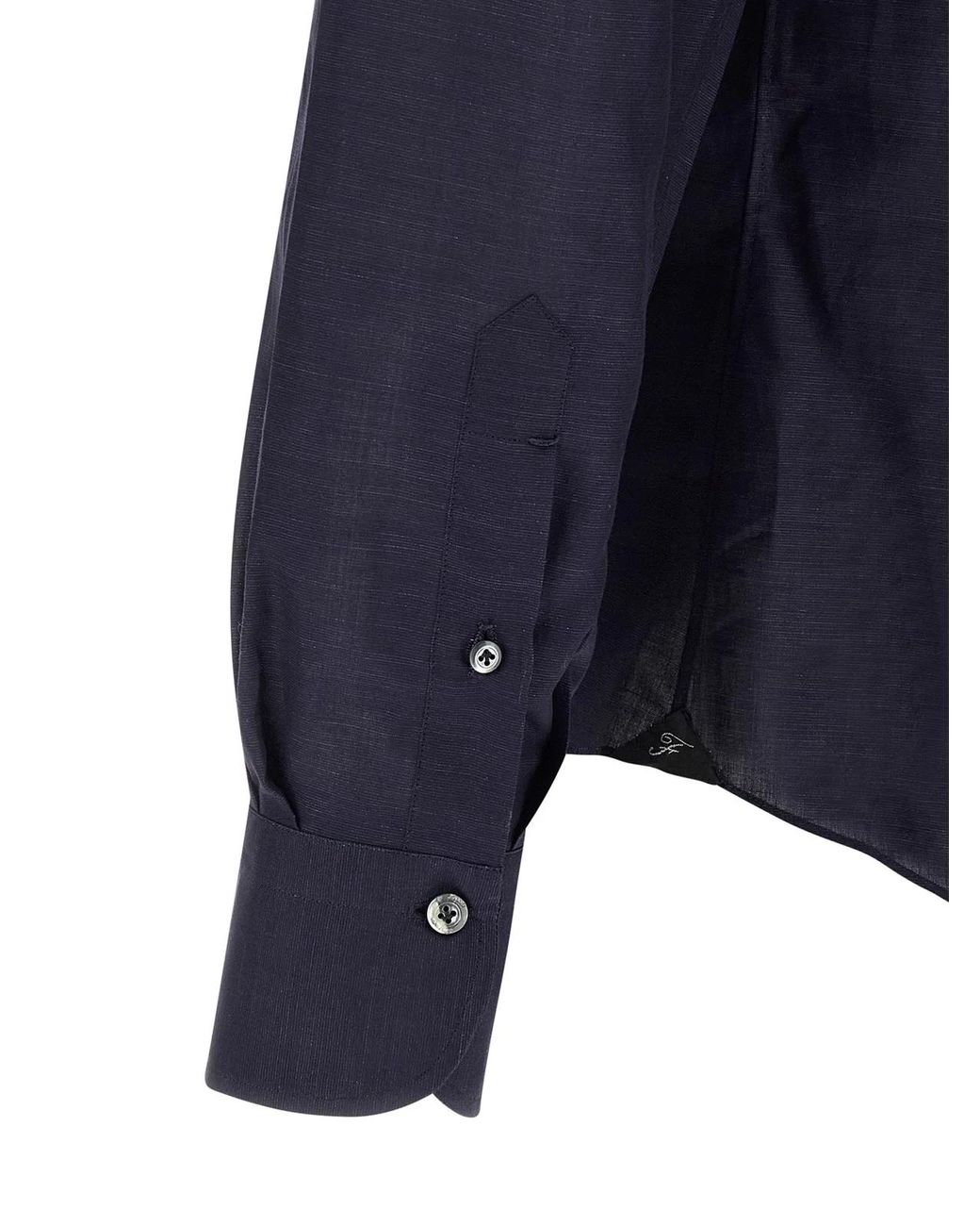 Finamore 1925 Blue 'Porto' Blouse for men