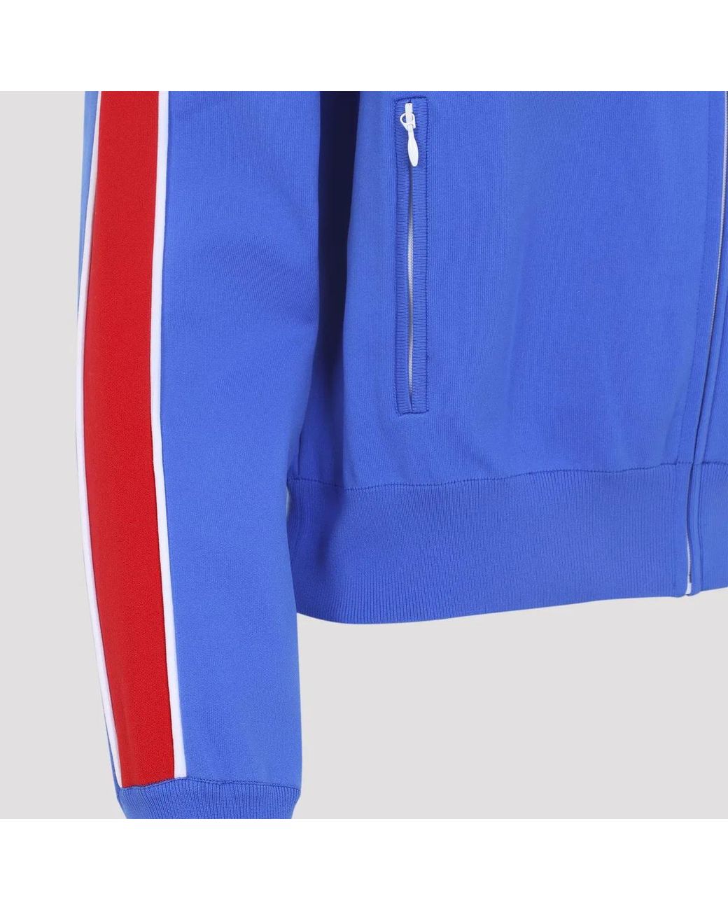 Miu Miu Blue Technical Knit Zip Sweatshirt