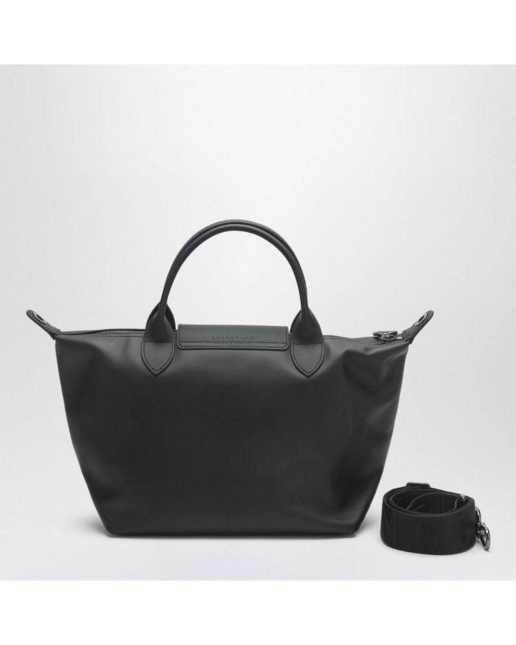 Longchamp Black The Cargo Canvas Large Tote Bag