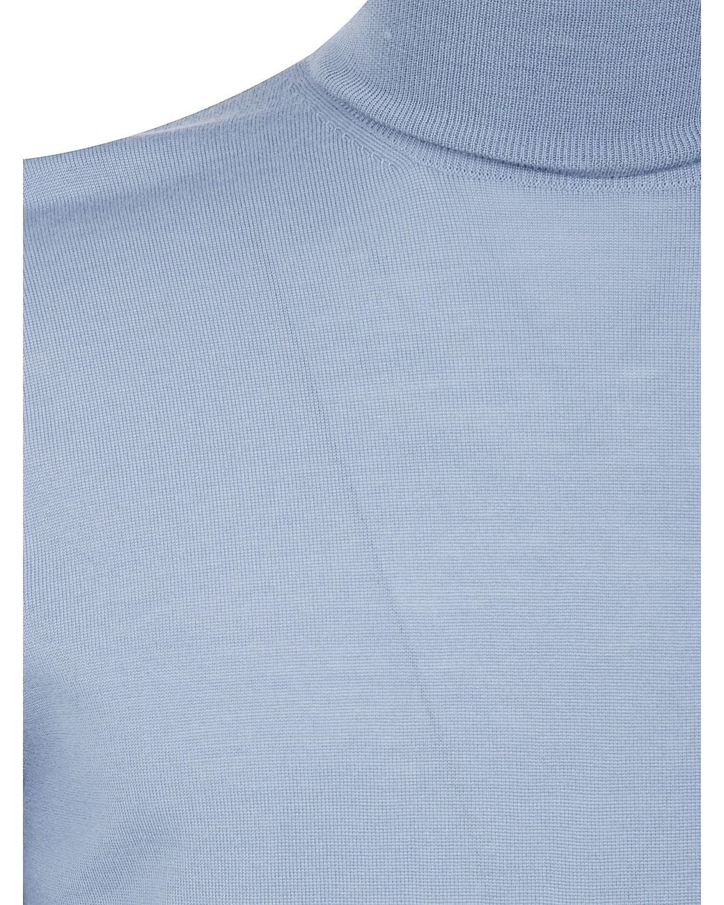 FILIPPO DE LAURENTIIS Blue Turtle Neck Sweater for men