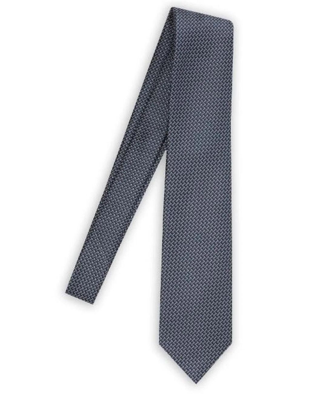Tom Ford Blue Geometric Silk Tie for men