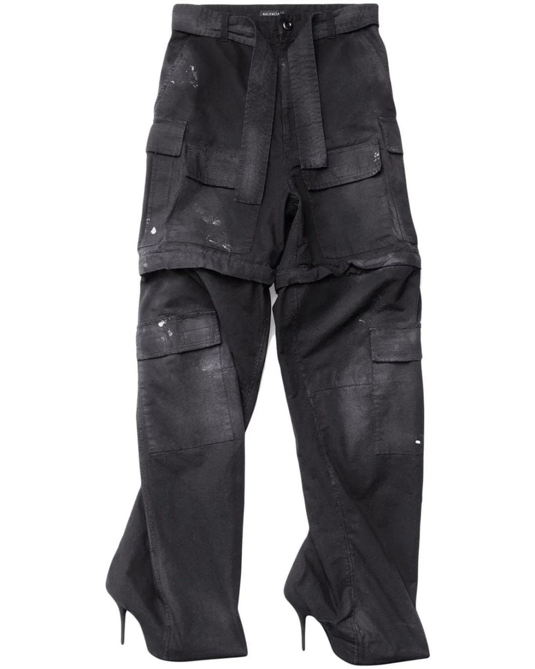 Balenciaga Blue Cotton Knife Cargo Pantaboots