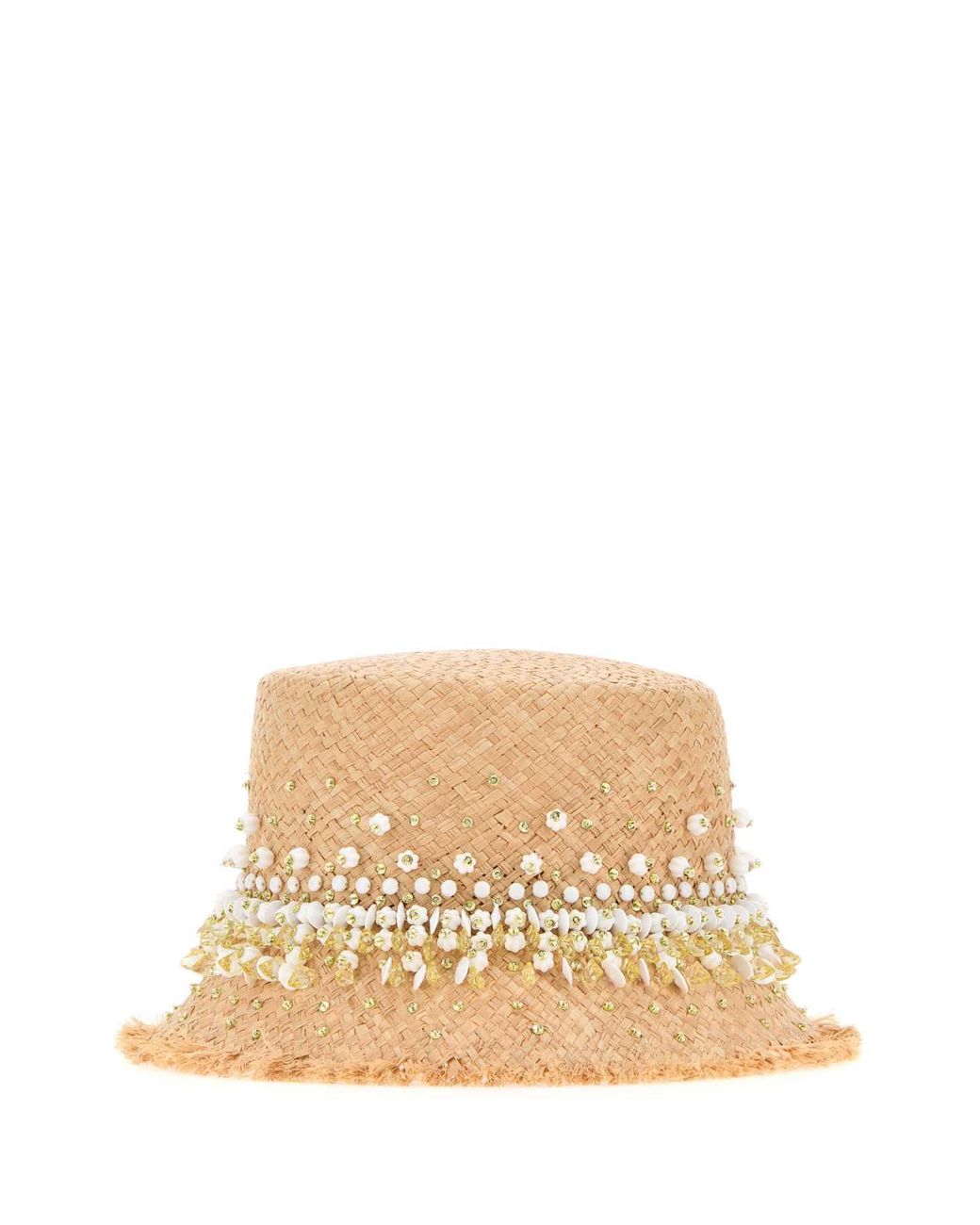 Prada Natural Raffia Bucket Hat
