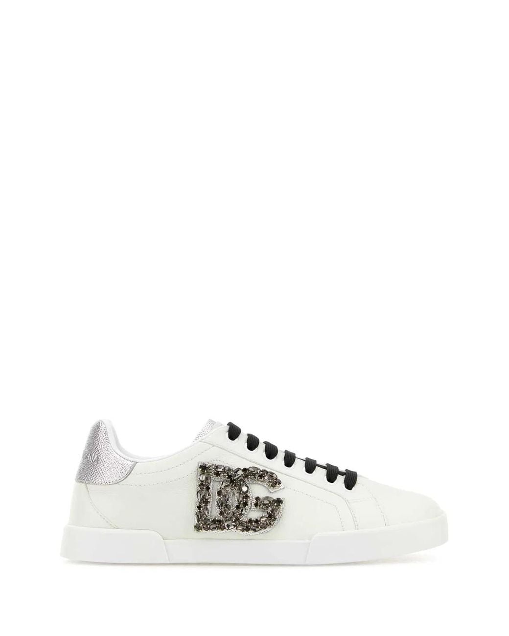 Dolce & Gabbana White Dolce & Gabbana Ice Leather Sneakers
