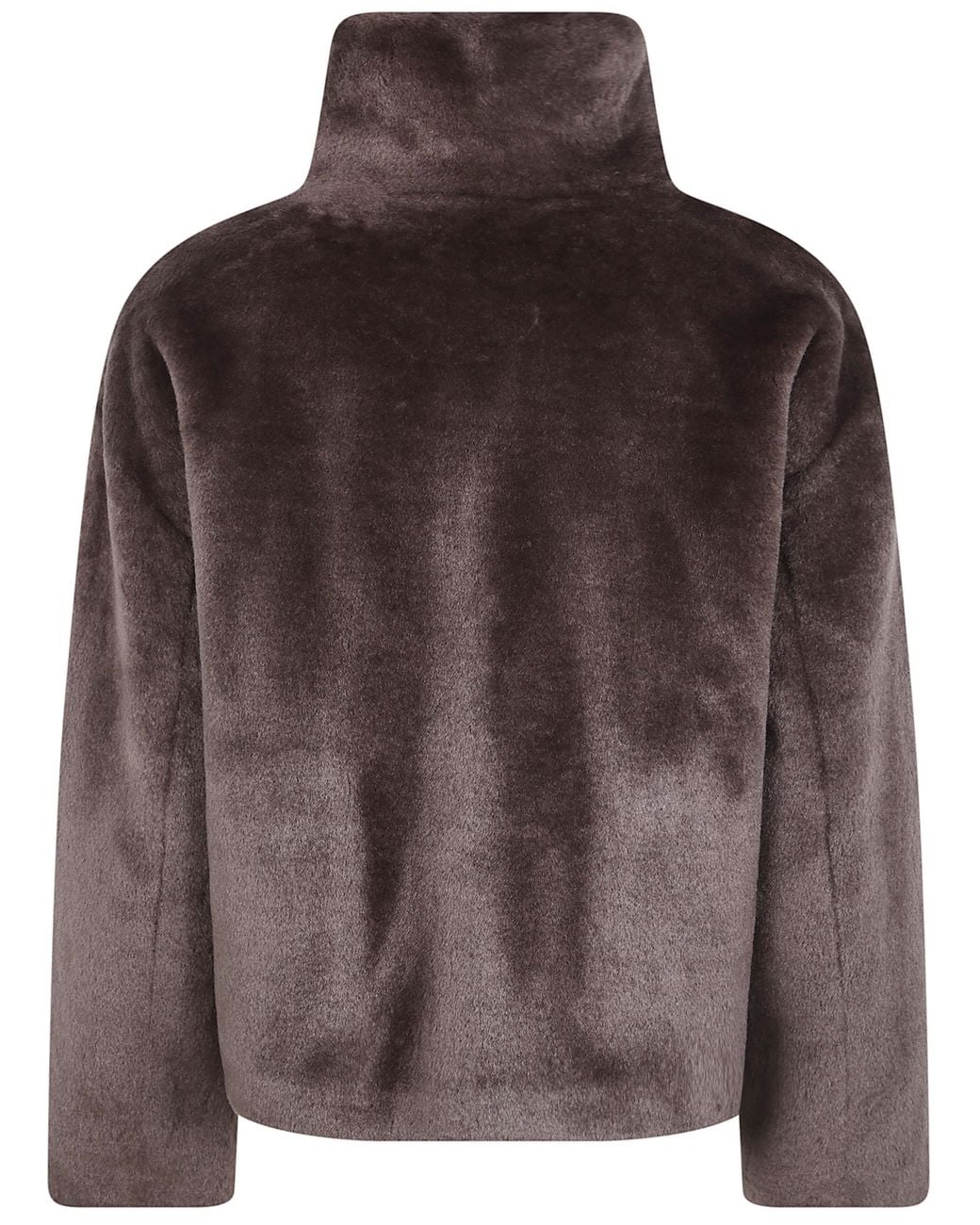 Betta Corradi Brown "Shao" High Neck Zipped Bomber Jacket
