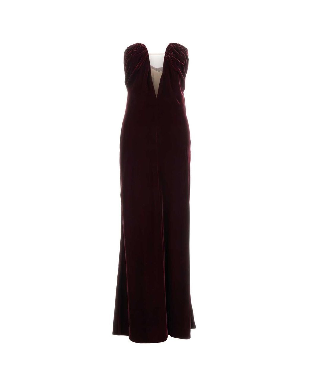 Giorgio Armani Purple Grape Velvet Long Dress
