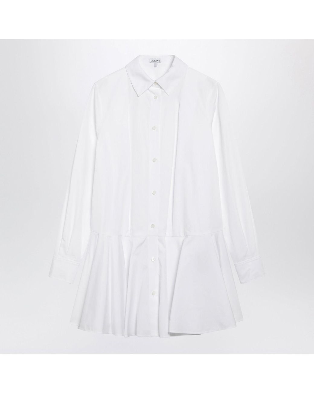 Loewe White Short Cotton Dress