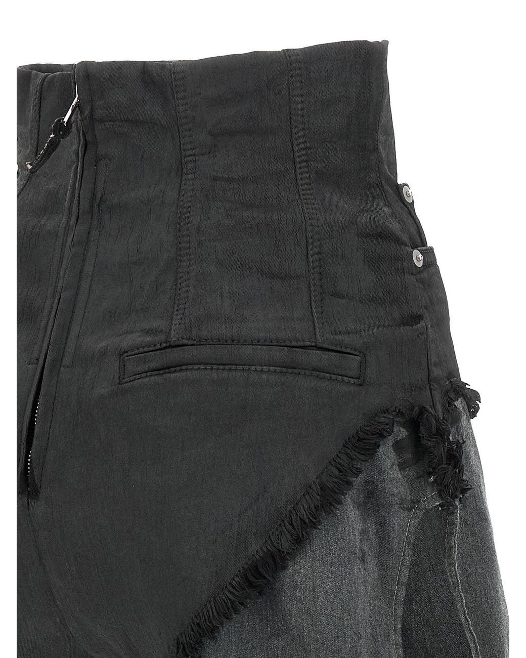 Rick Owens Black 'Dirt Cutoffs' Shorts