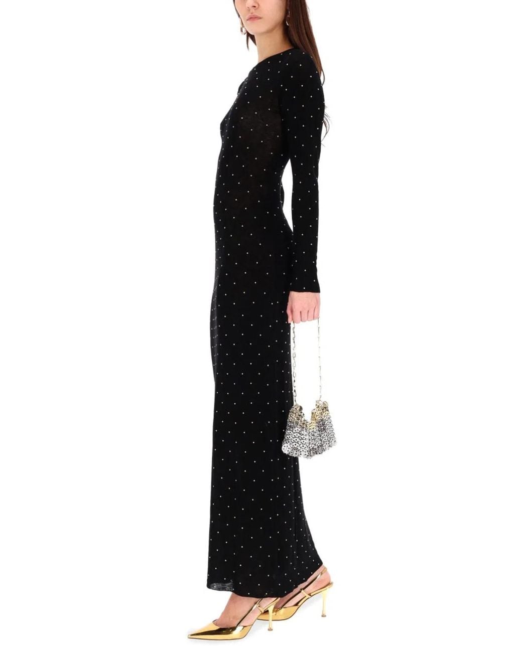 Rabanne Black Second-Skin Effect Long Dress
