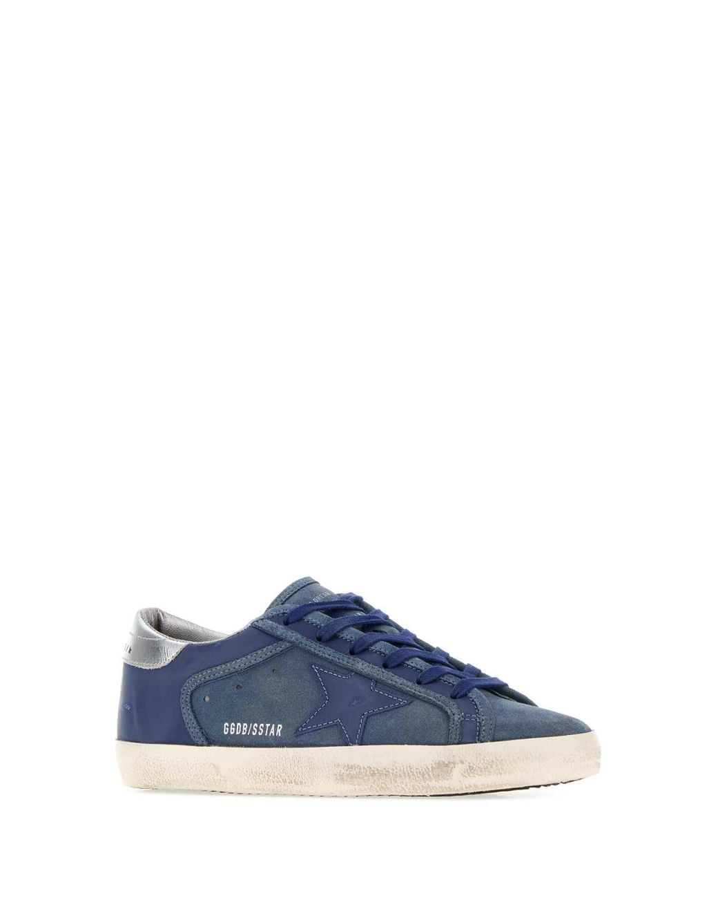 Golden Goose Deluxe Brand Blue Golden Goose Style Super-Star Leather & Suede Sneaker For