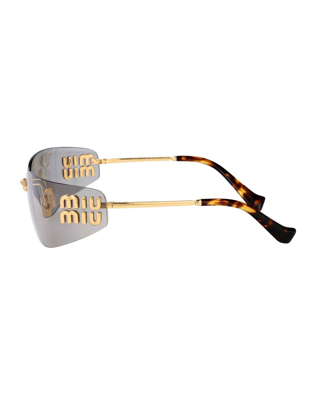 Miu Miu Gray Metallic Sunglasses