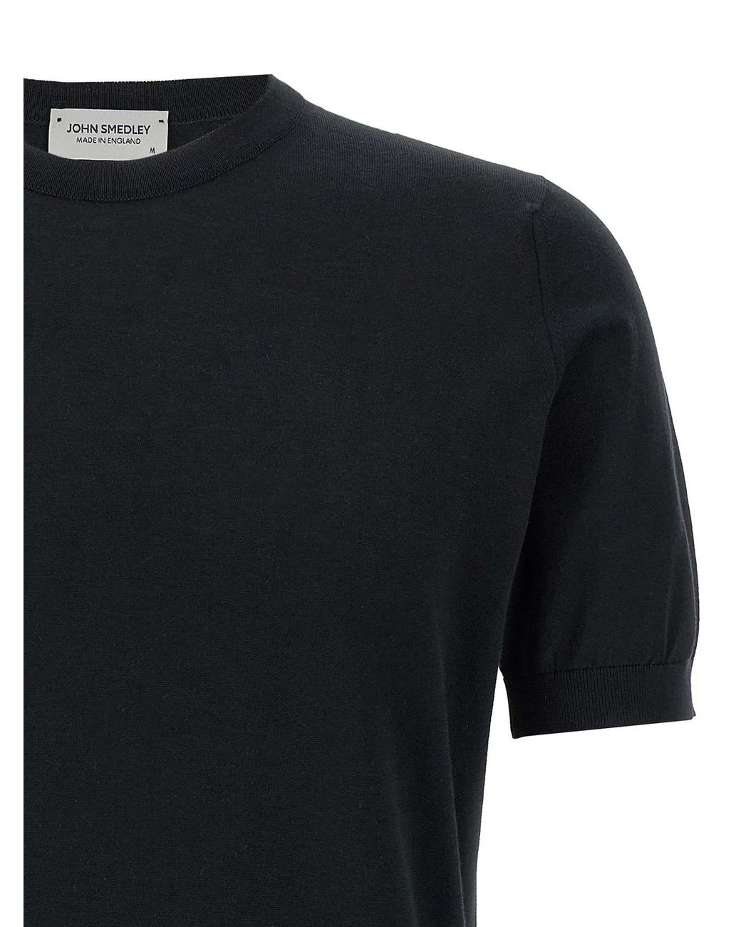 John Smedley Black 'Kempton' T-Shirt for men