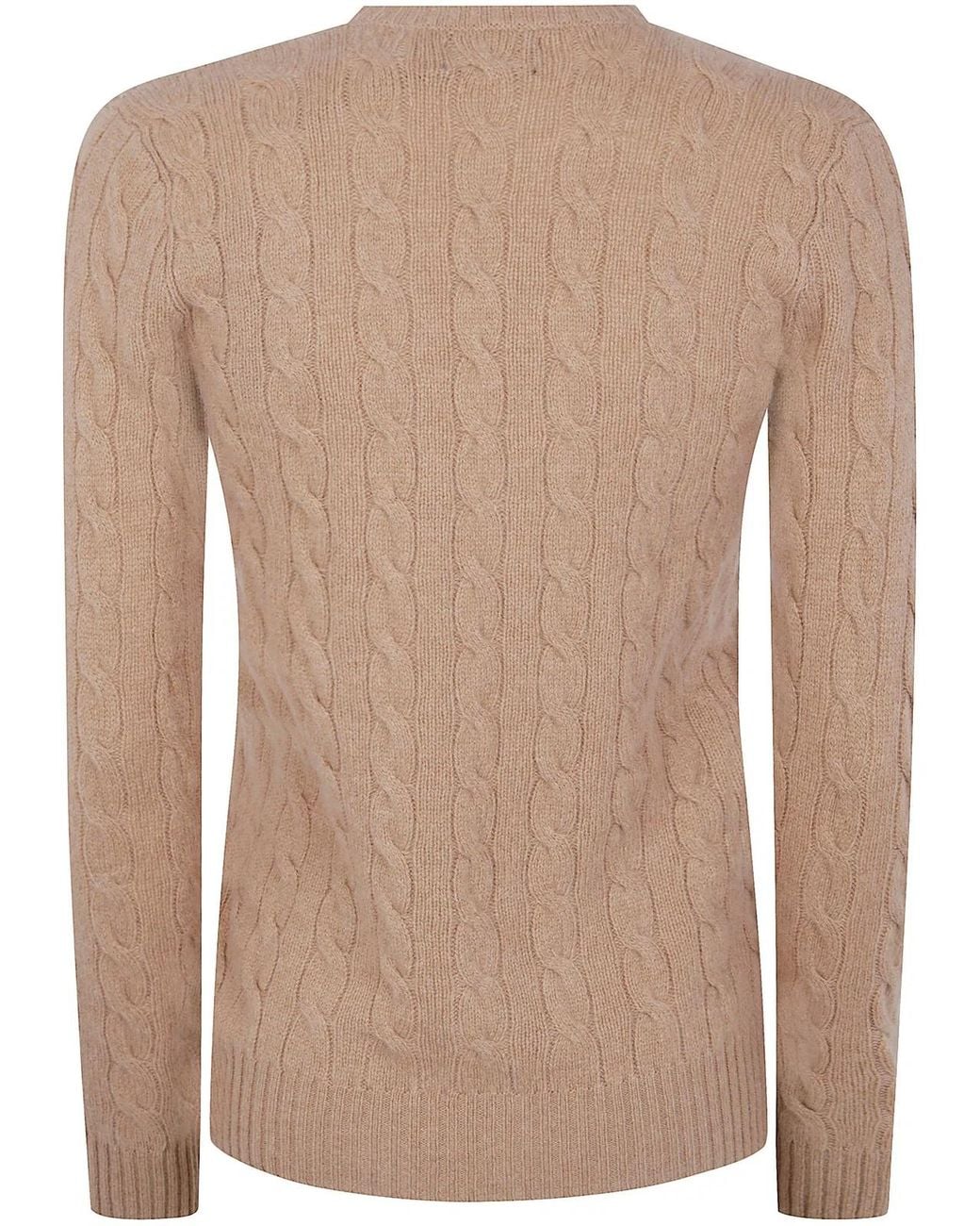Polo Ralph Lauren Natural Wool And Cashmere Cable Knit Jumper
