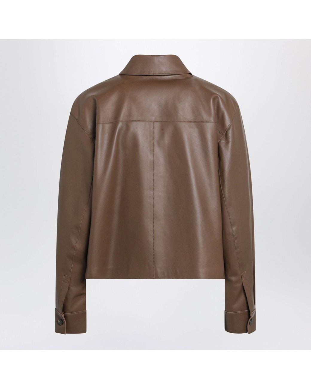 Weekend by Maxmara Brown Nappa Leather Jacket