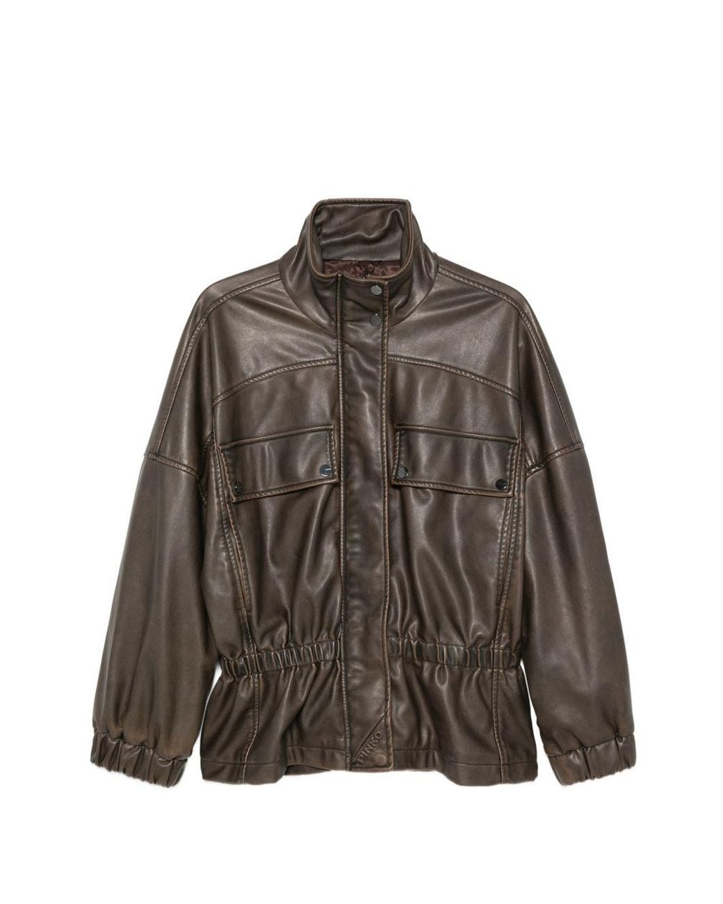 Pinko Brown Barkeria Pea Coat