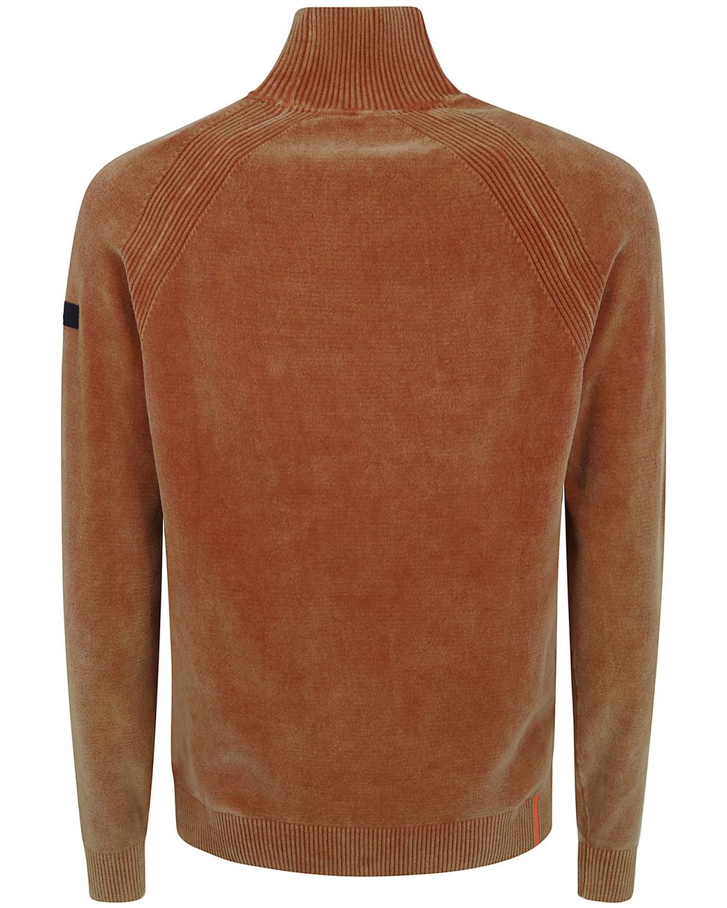 Rrd Brown Velvet Techno Wash Turtleneck Knit for men