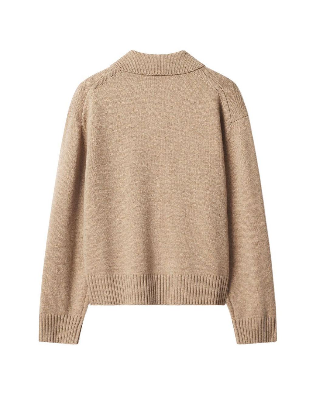 Maison Kitsuné Natural Fox Head Wool Polo Jumper