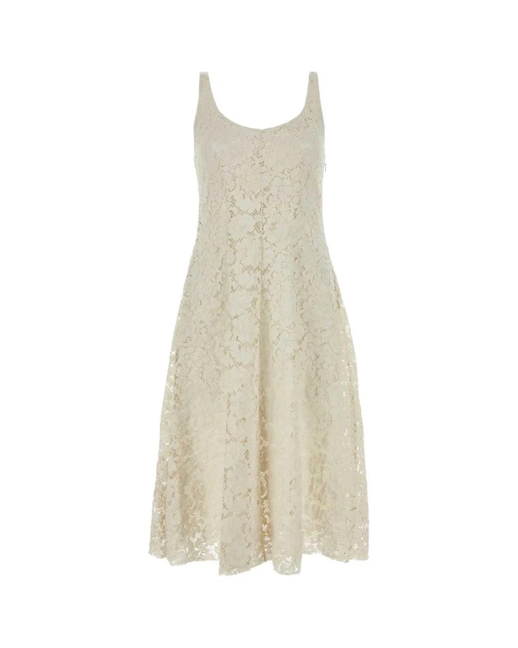 Prada Natural Ivory Lace Dress