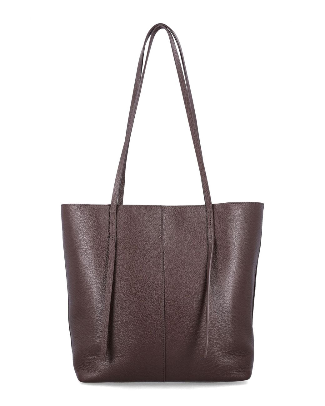By Malene Birger Purple Abilso Square Leather Tote Bag