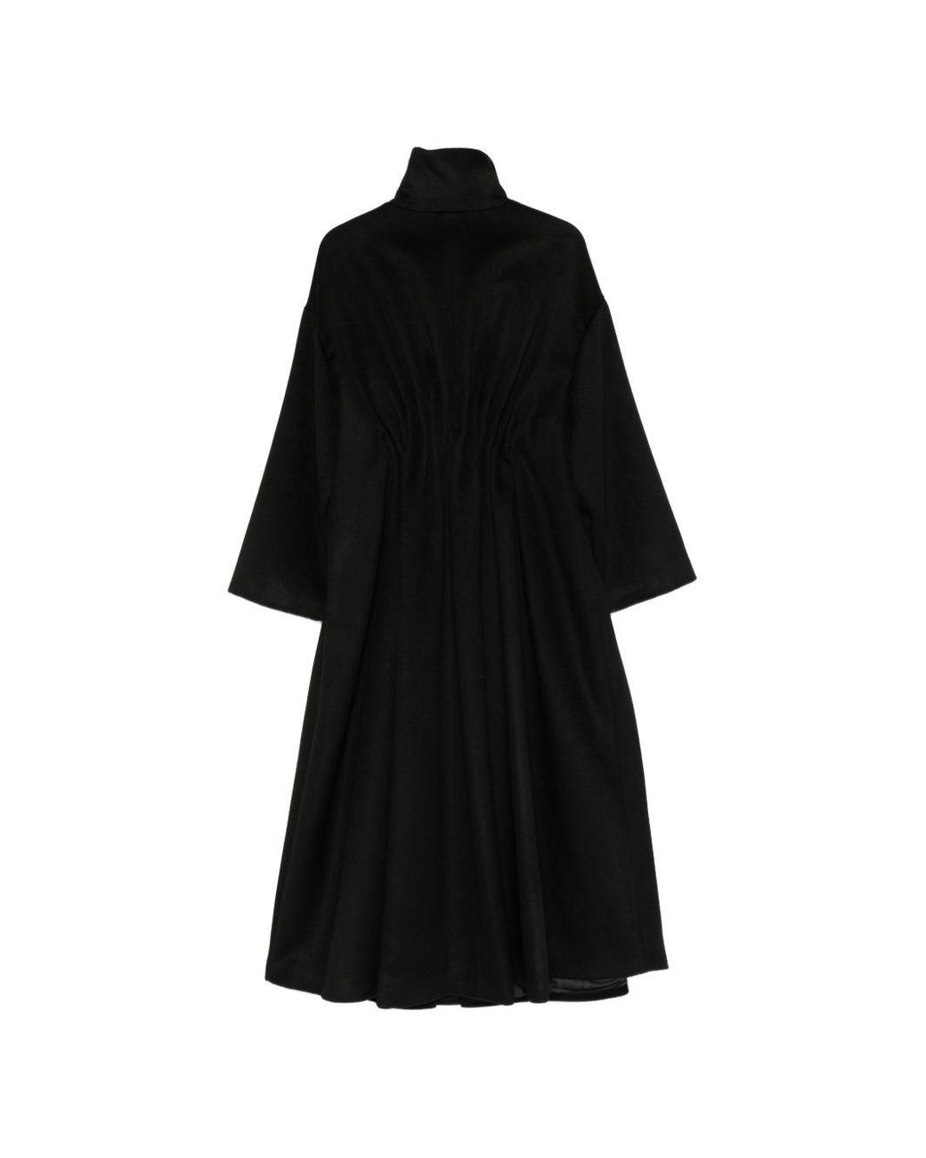 Emporio Armani Black Wool And Cashmere Coat