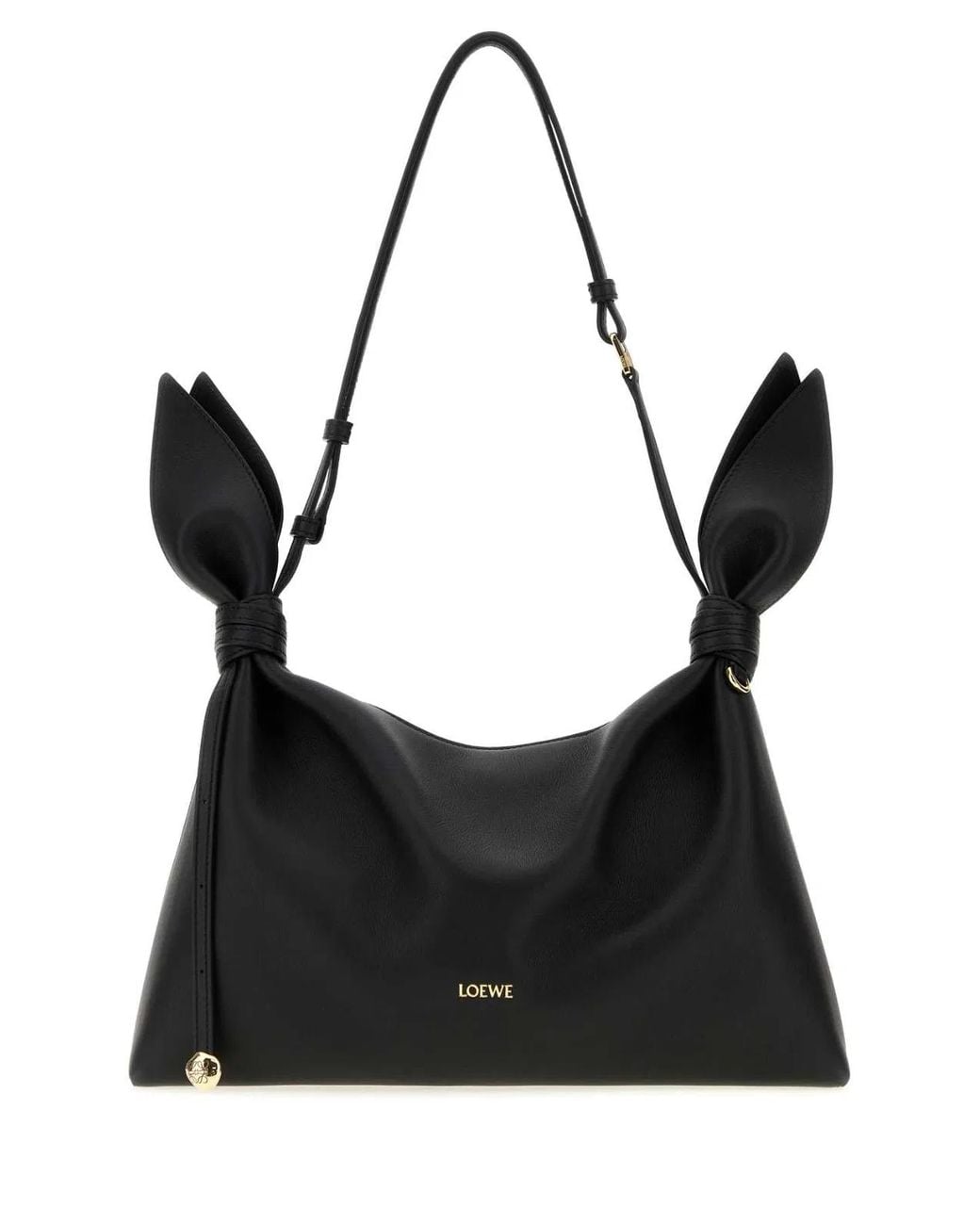 Loewe Black Leather Medium Scarf Shoulder Bag