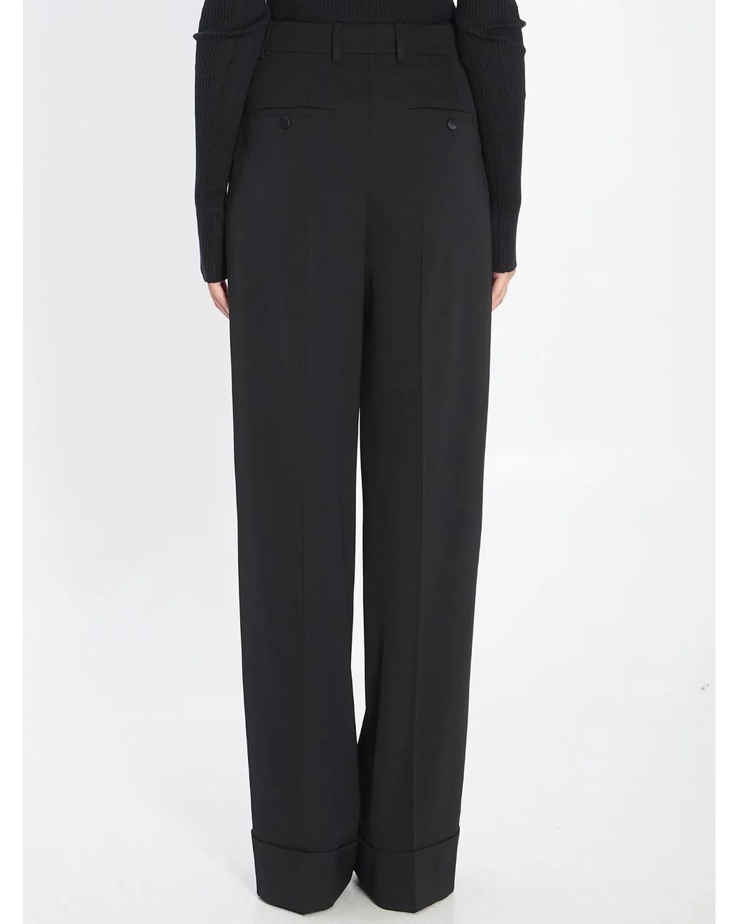 Dolce & Gabbana Black Dolce&Gabbana Wool Trousers