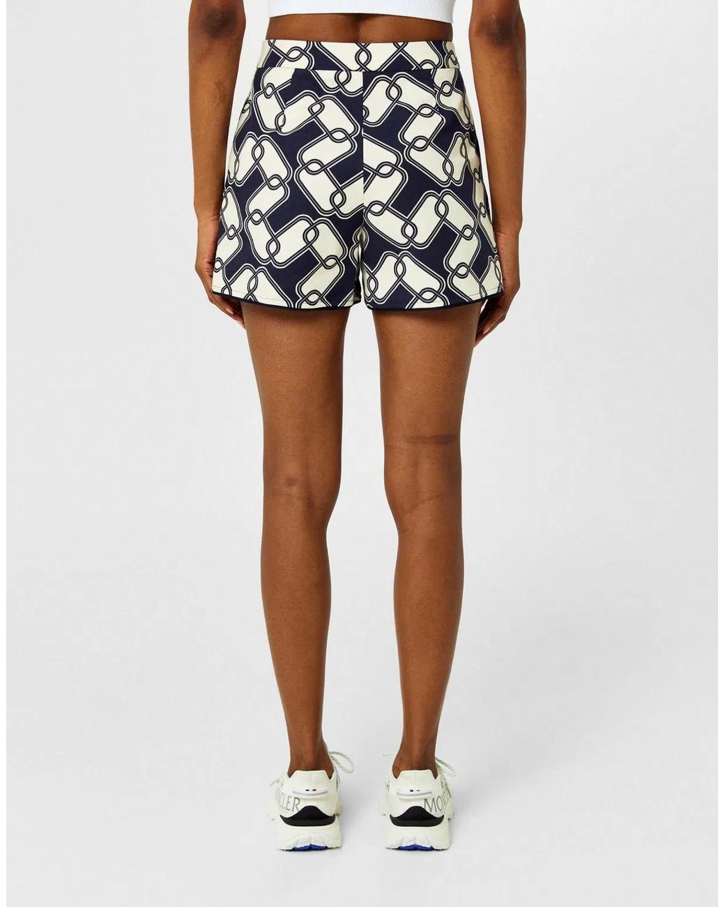 Moncler Blue Abstract Print Shorts