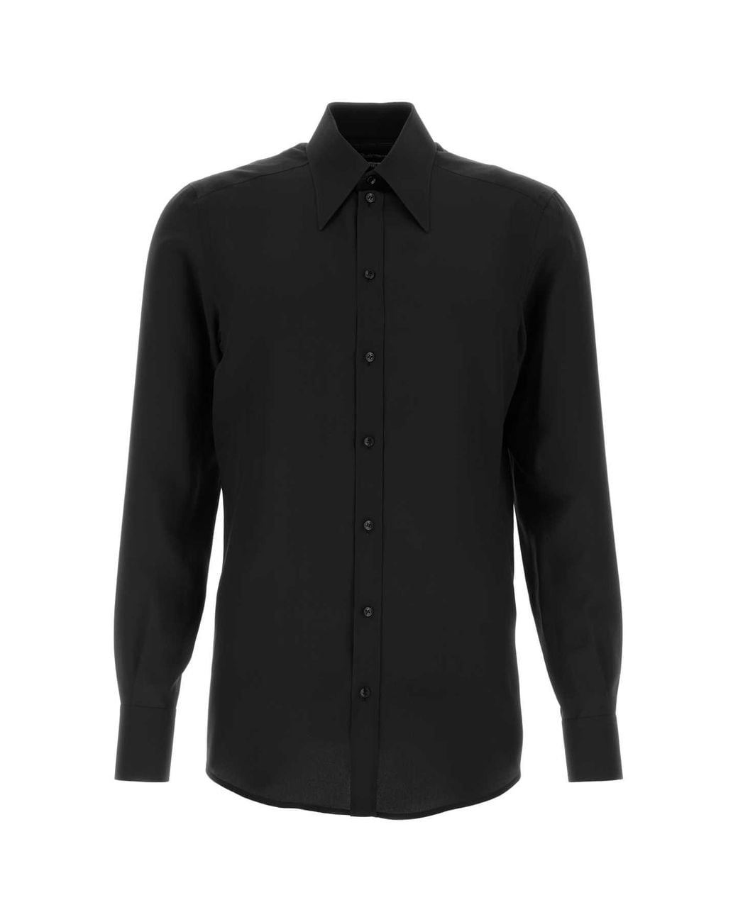 Dolce & Gabbana Black Dolce & Gabbana Crepe Shirt for men
