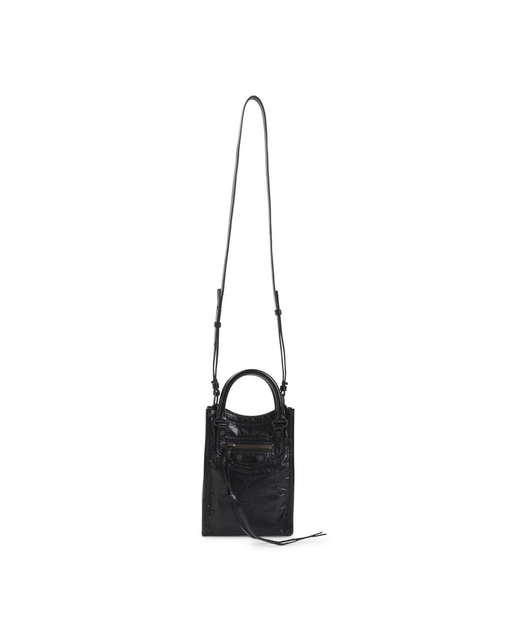 Balenciaga Black Le City Tote Phone Holder