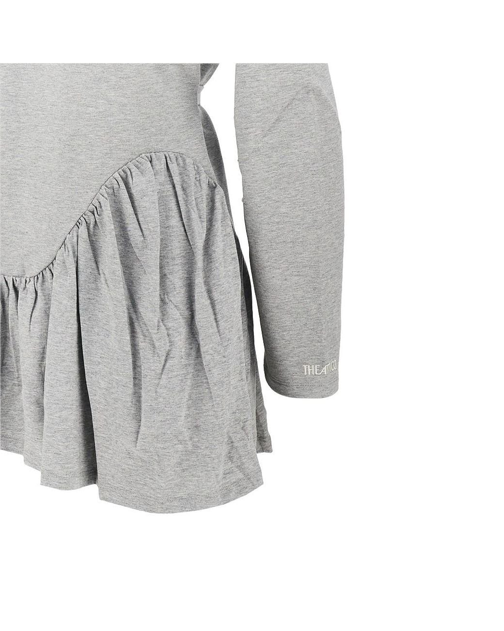 The Attico Gray Mélange Jersey Mini Dress