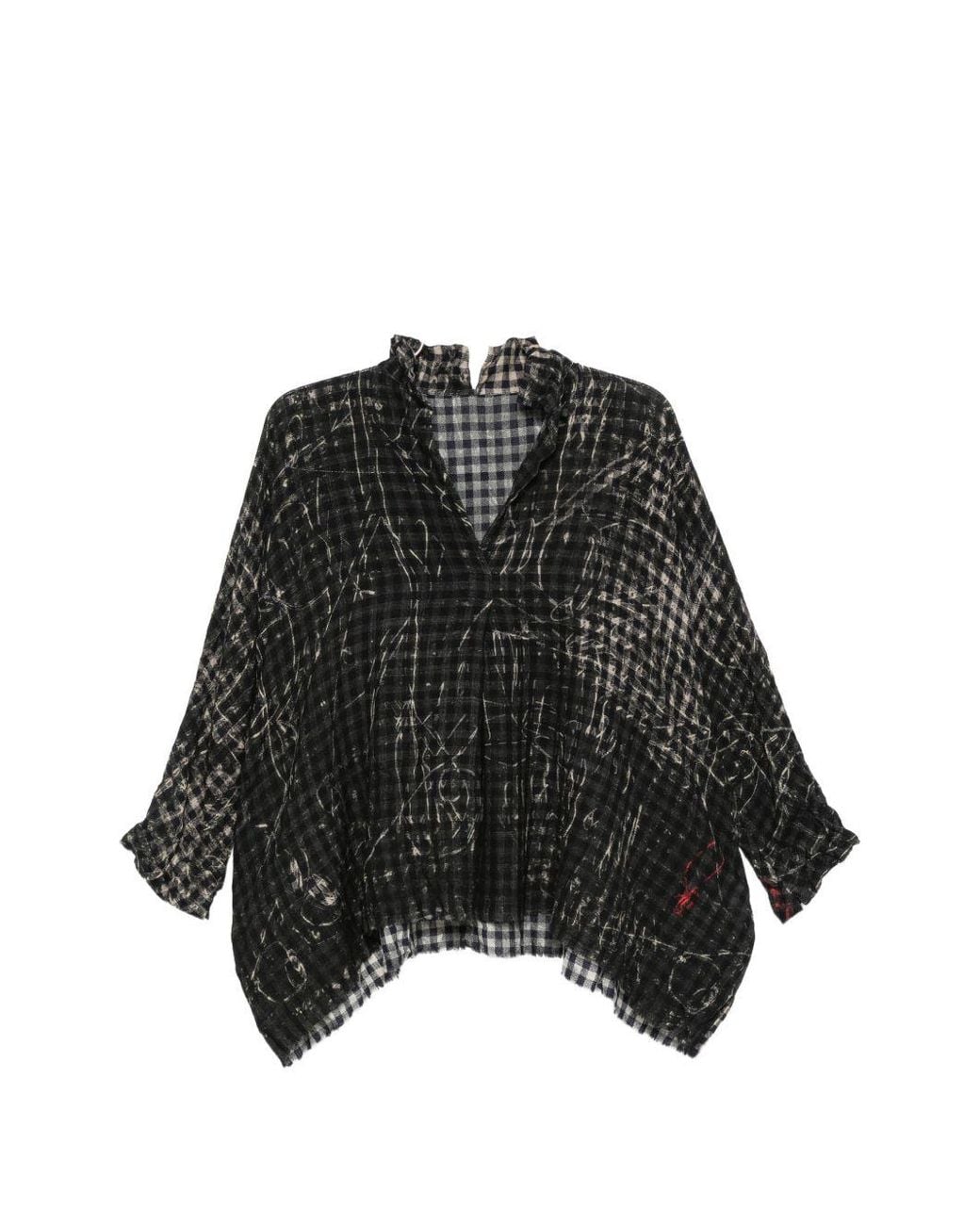 Daniela Gregis Black Printed Silk Shirt