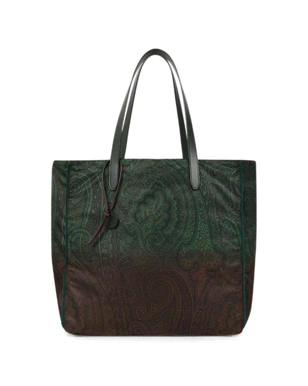 Etro Black Elegant Tote Bag With Paisley Pattern