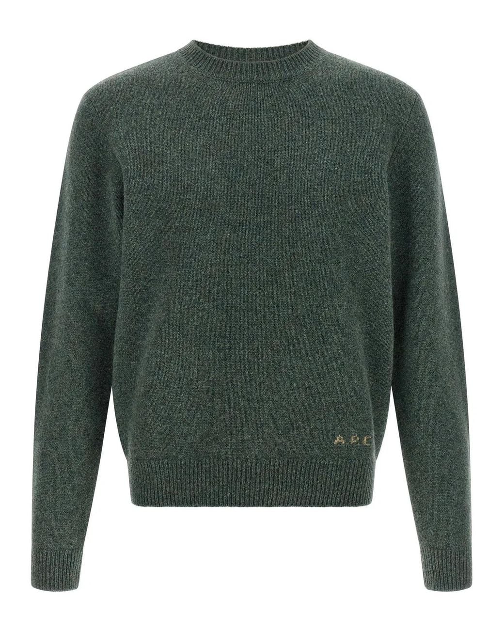 A.P.C. Green 'Edmond' Sweater for men