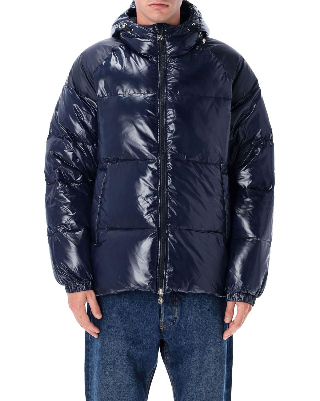 Pyrenex Blue Sten Hooded Down Jacket Polyamide Padding for men