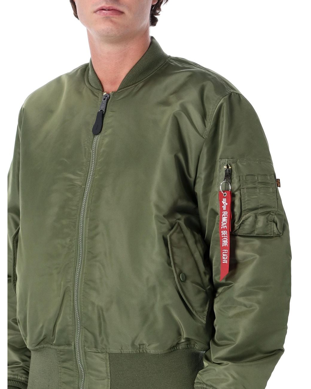 Alpha Industries Green Ma-1 Heritage Bomber for men
