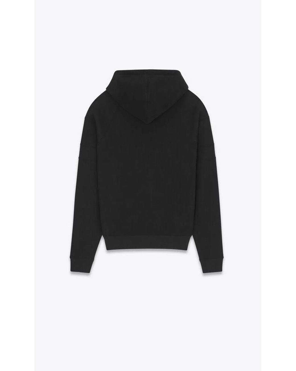 Saint Laurent Black Raglan Laced Hoodie for men