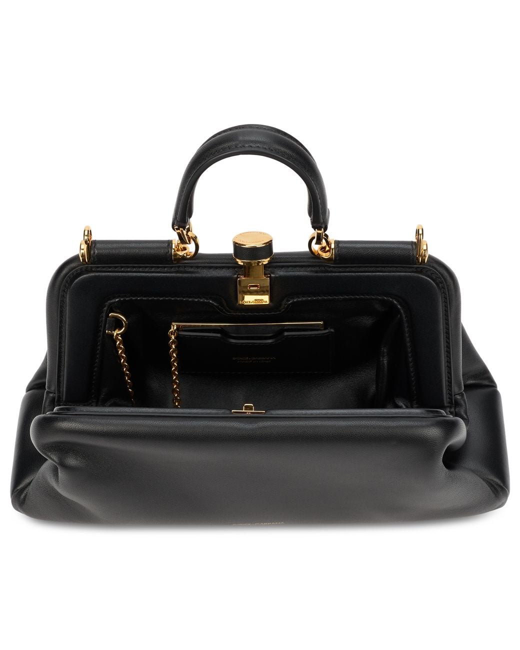 Dolce & Gabbana Black Dolce&Gabbana Lambskin Shoulder Bag