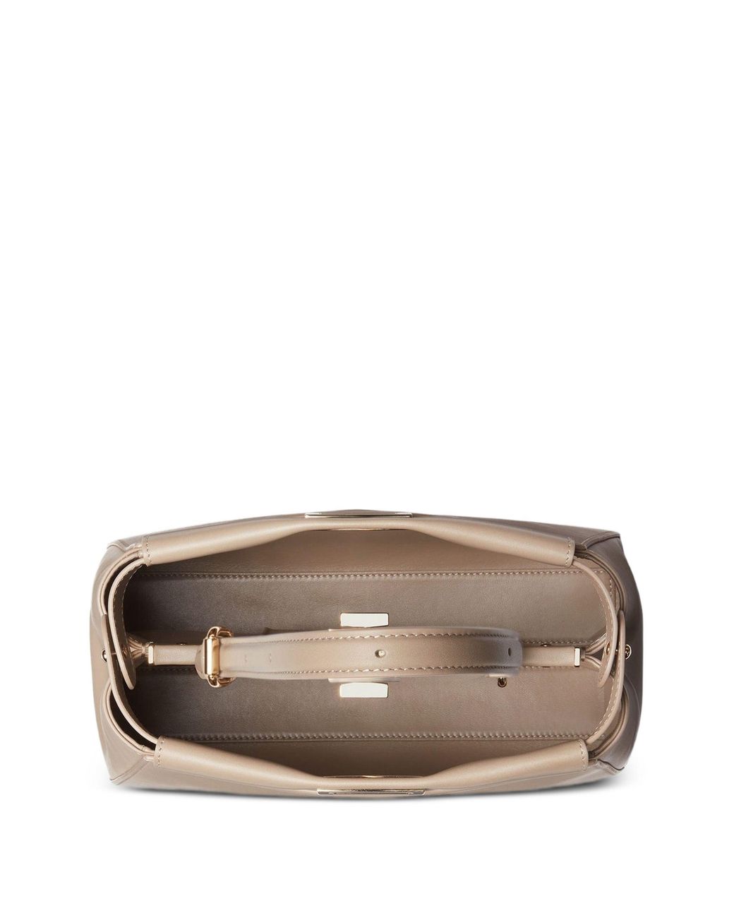 Fendi Natural Small My Peekaboo Leather Shoulder Bag