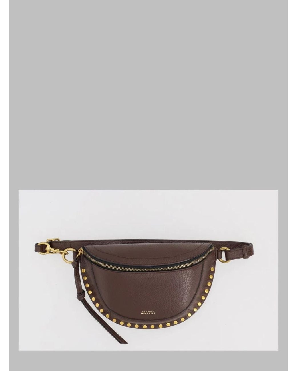 Isabel Marant Brown Studded Leather Belt Bag