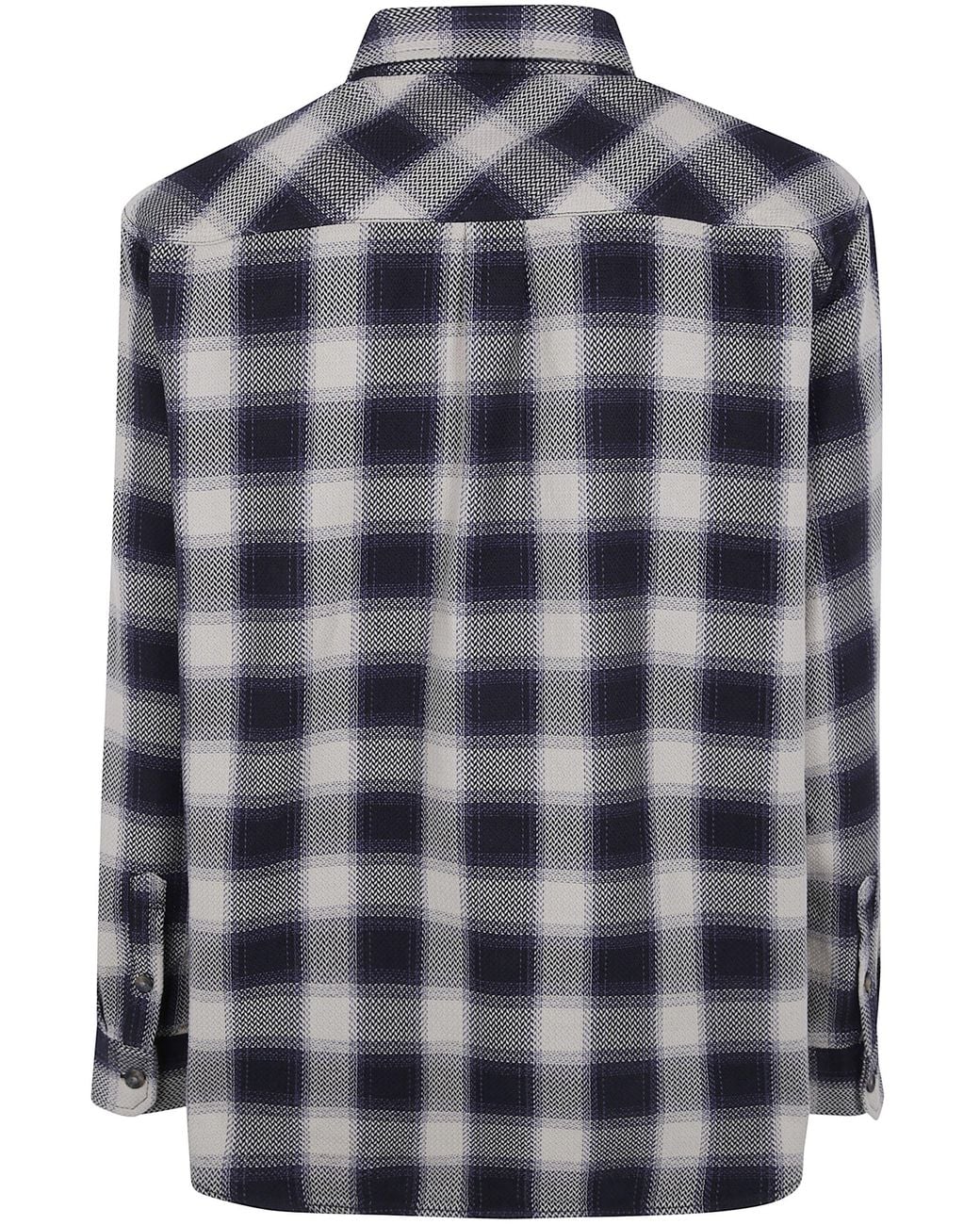 Carhartt Blue L/ "Dayne" Shirt Cotton Herringbone, 10.6 Oz Dayne Check for men