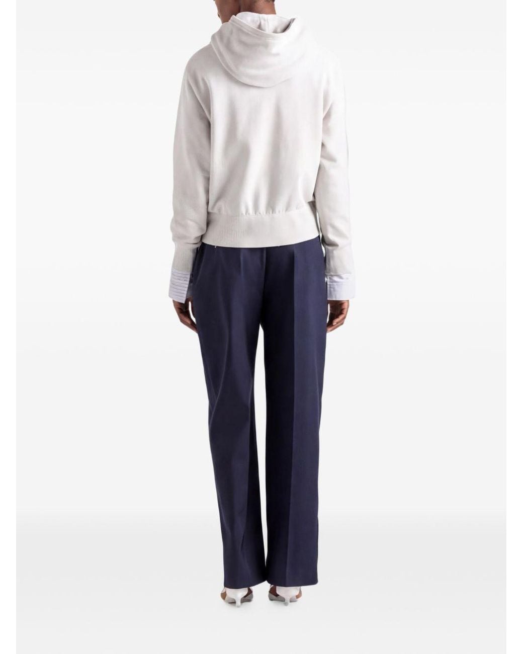 Prada White Off Cotton Sweater