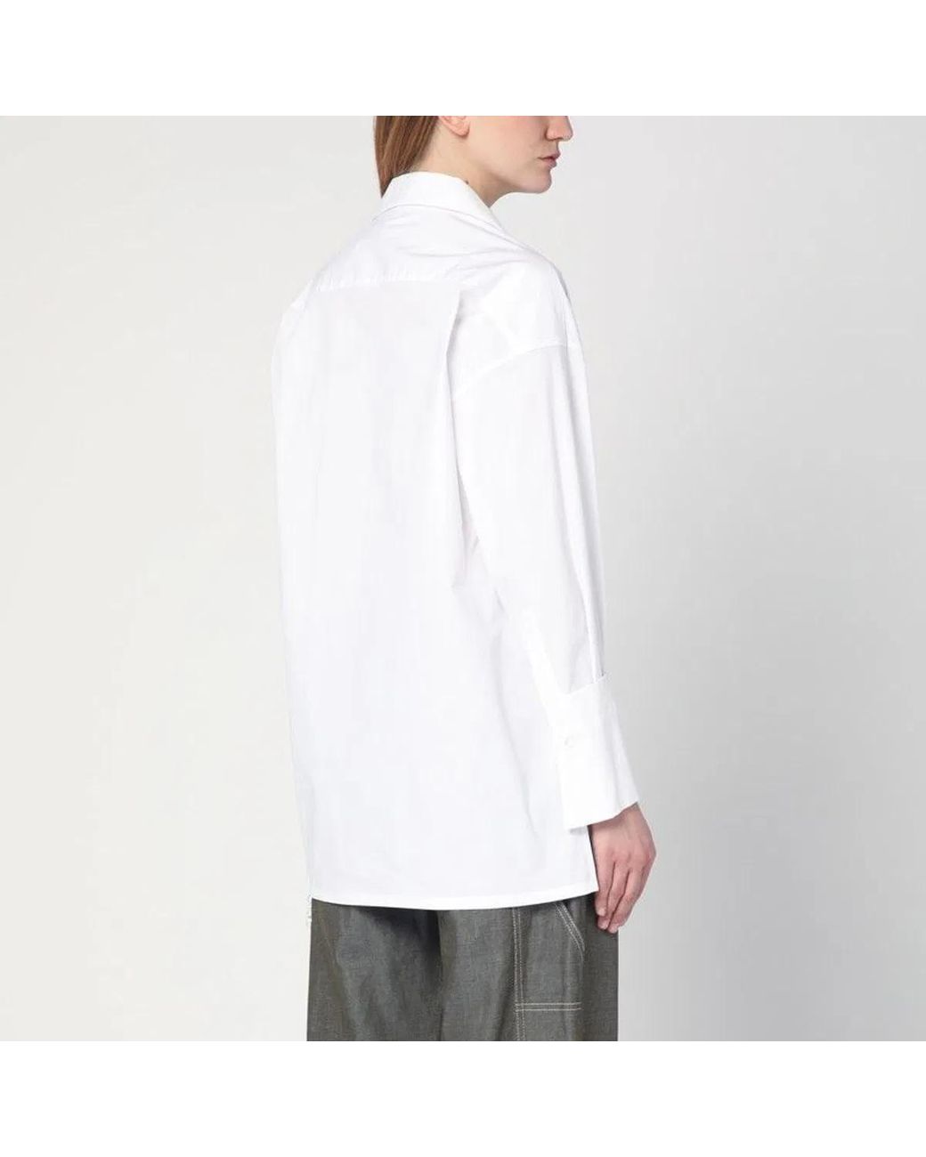 DARKPARK White Jodie Popeline Tunic Style Shirt
