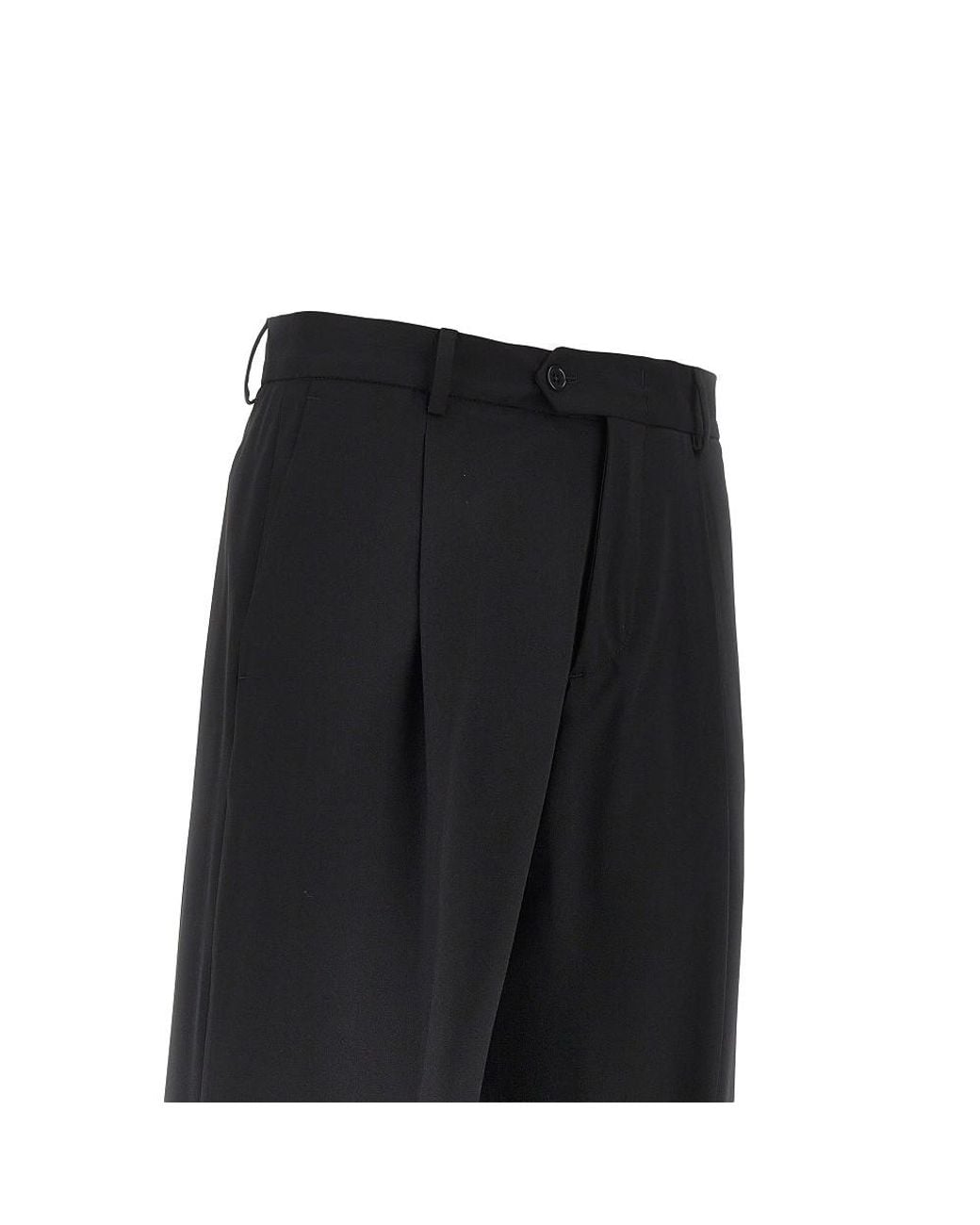BRERAS Milano Black Orazio Pants With Dart for men