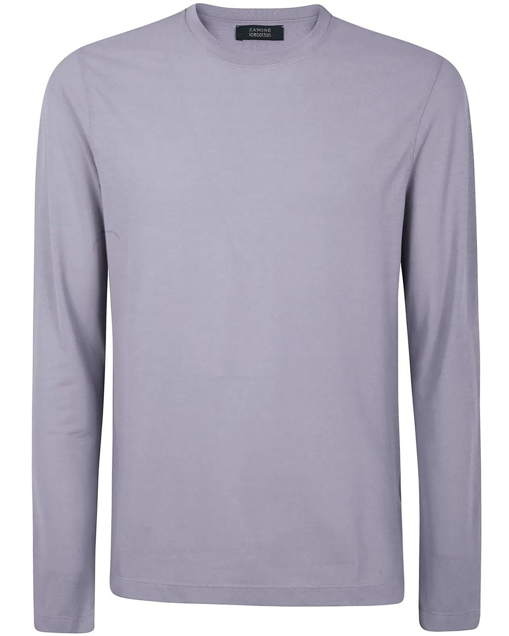 Zanone Blue Long Sleeves Classic T-Shirt for men