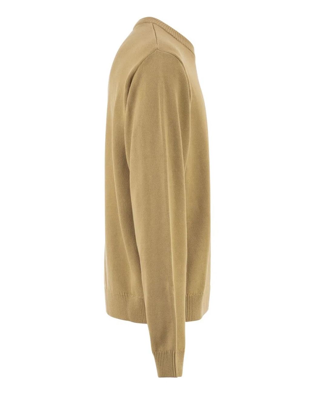 Carhartt Natural Cotton Crew Neck Jumper With Embroidered Logo