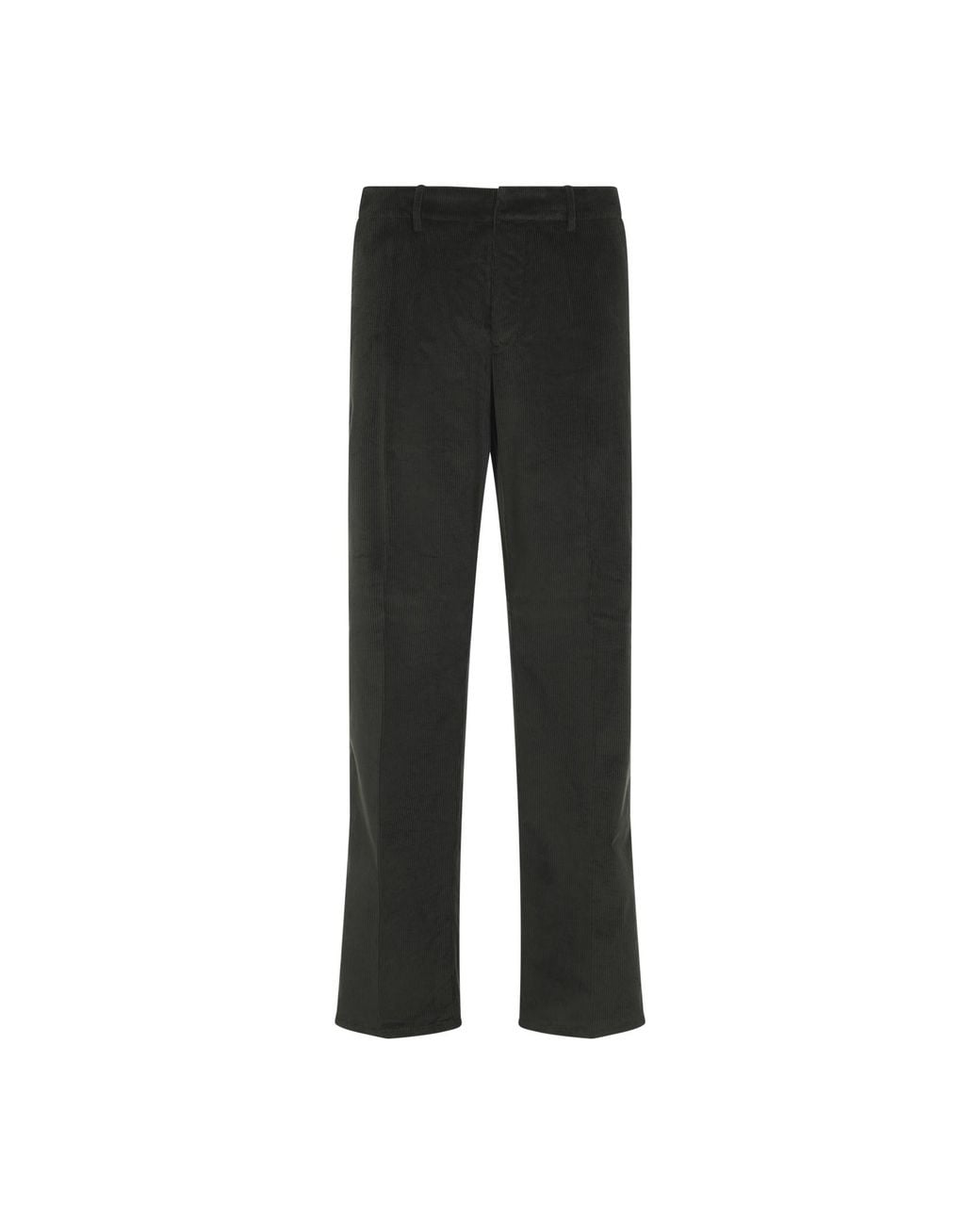 Etro Black Roma Stretch Cotton Corduroy Pants for men