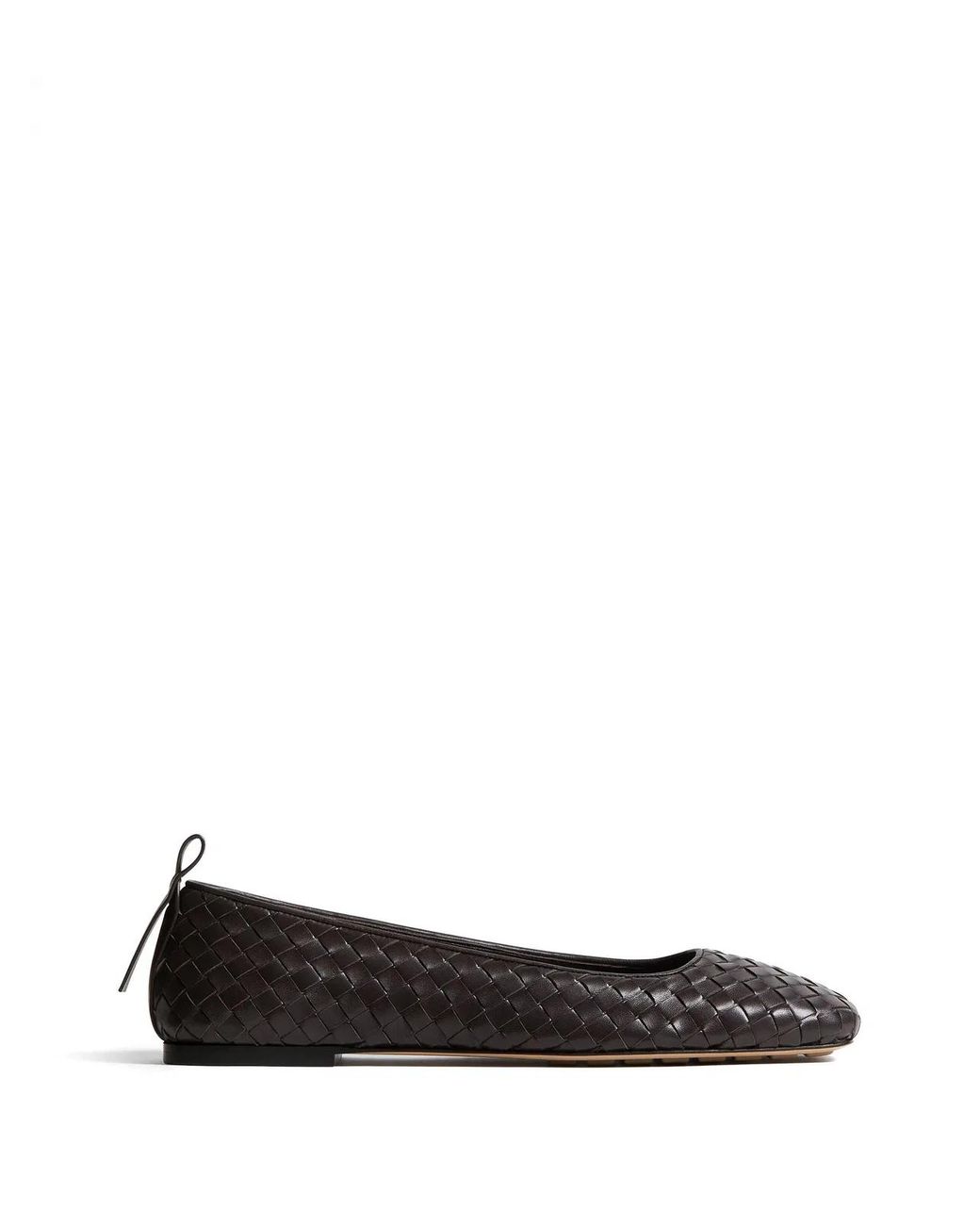 Bottega Veneta Black Flat Intreccio