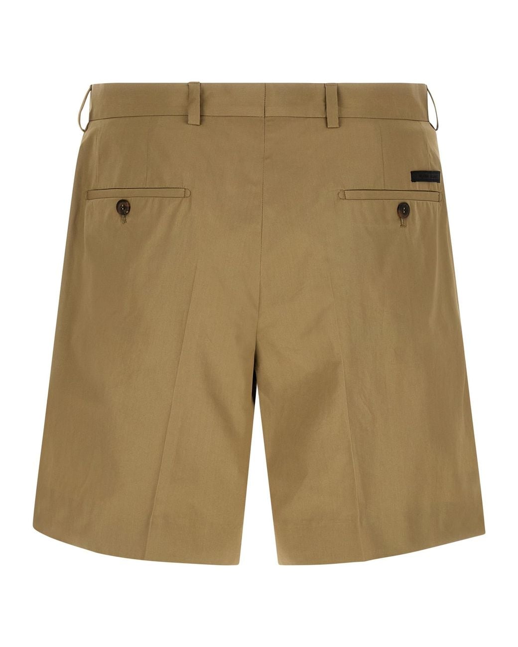 Prada Green Poplin Bermuda Shorts for men