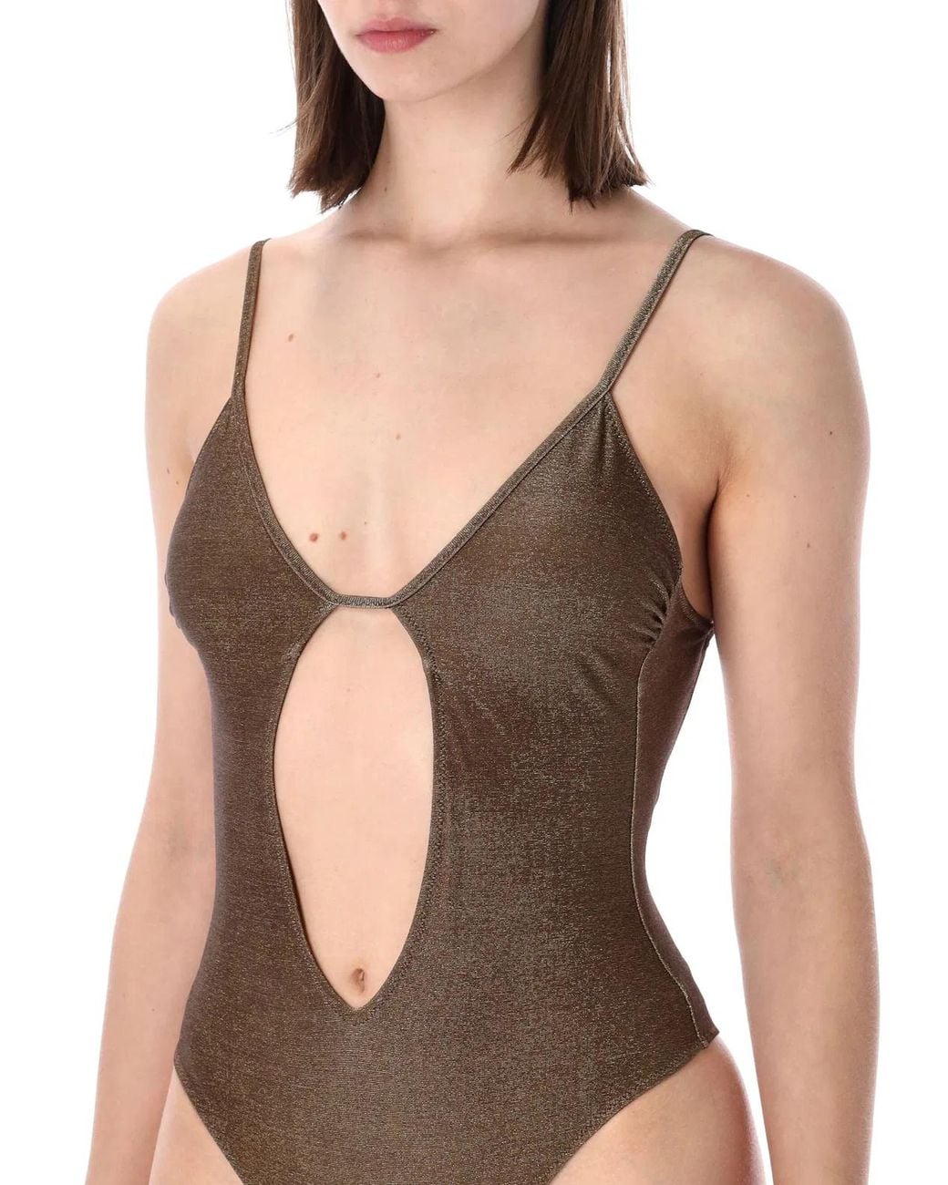 MATINEÉ Brown Lilly Lurex One-Piece Swimsuit